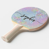 Raquette De Ping Pong Glam Holographic Parties scintillant Monogramme Sc (Devant Angle)