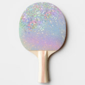 Raquette De Ping Pong Glam Holographique Paillettes Monogramme Script Ro (Dos)