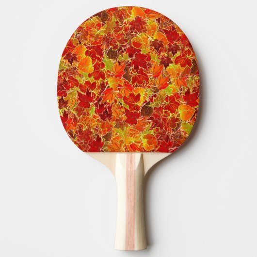Raquette De Ping Pong Glittery Fall Maple Feuilles (Devant)