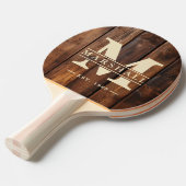Raquette De Ping Pong Gloss Stain Boards Monogram & Name Overlay (Devant Angle)