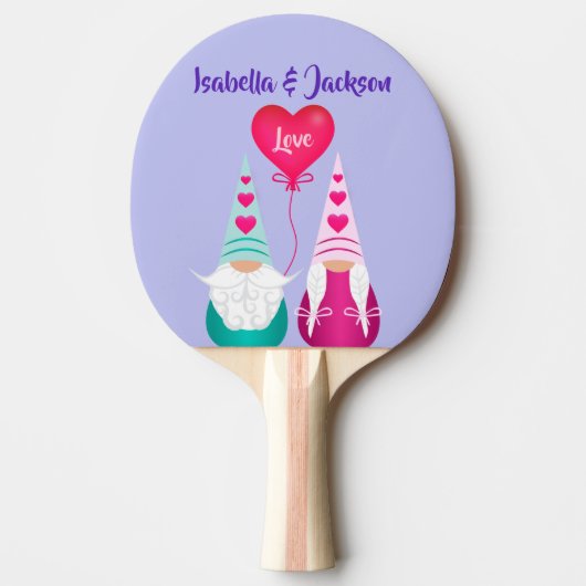 Raquette De Ping Pong Gnome Toss Saint Valentin (Devant)