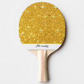 Raquette De Ping Pong Gold Sparkle Personnalisé (Dos)
