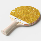 Raquette De Ping Pong Gold Sparkle Personnalisé (Devant Angle)