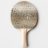 Raquette De Ping Pong Gold Zebra & Leopard Poster de animal Ombre      (Dos)
