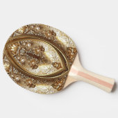Raquette De Ping Pong Golden Ornate Ping Pong Paddle (Côté)