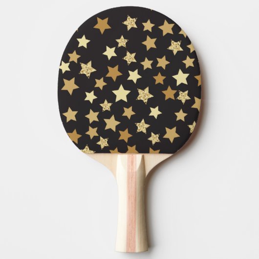 Raquette De Ping Pong Golden Stars du Black Background (Devant)