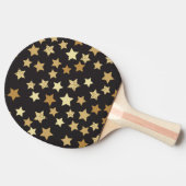 Raquette De Ping Pong Golden Stars du Black Background (Côté)