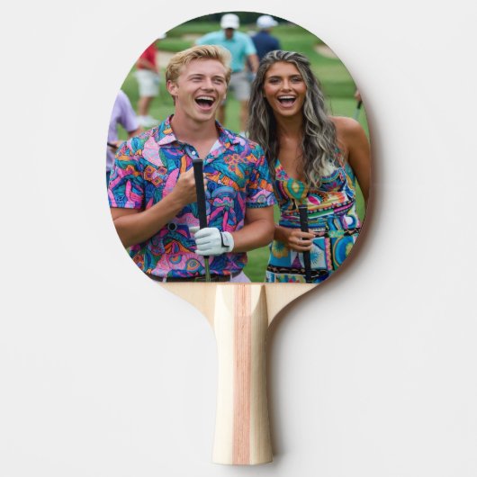 Raquette De Ping Pong Golf Photo Customize Personalize (Devant)