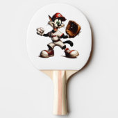 Raquette De Ping Pong Goofy Cat Baseball Pitcher Monte (Dos)