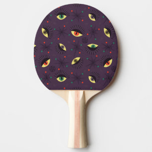 Raquette De Ping Pong Goth Eyes Witchy Purple Motif occult