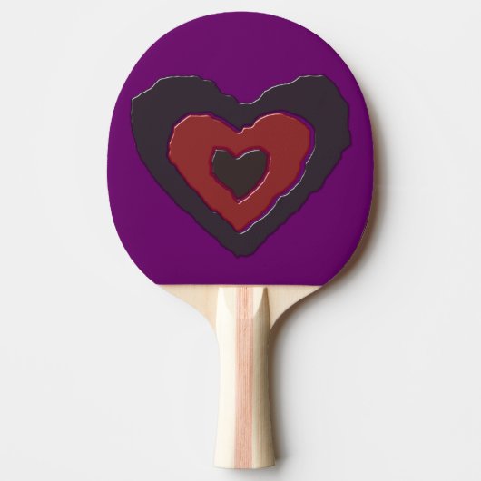 Raquette De Ping Pong Gothique Fondre Amour Coeur Ping Paddle (Devant)