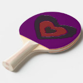 Raquette De Ping Pong Gothique Fondre Amour Coeur Ping Paddle (Devant Angle)
