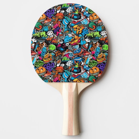 Raquette De Ping Pong Graffiti Art Ping Paddle (Devant)