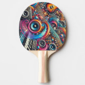 Raquette De Ping Pong Graffiti de musique cool (Devant)