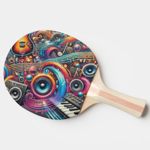 Raquette De Ping Pong Graffiti de musique cool