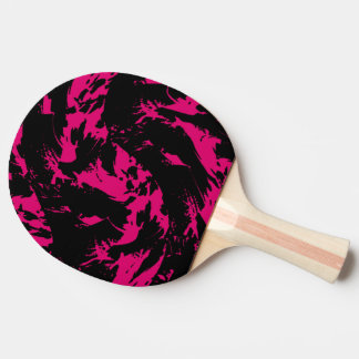 Raquette De Ping Pong Graffiti de peinture rose et noire