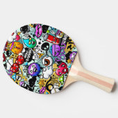 Raquette De Ping Pong Graffiti Fruits et Légumes (Côté)