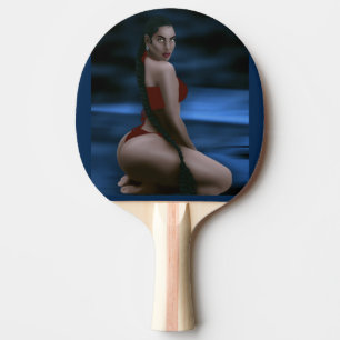 RAQUETTE DE PING PONG GRAND BOOTY BRUNETTE BEACH GIRL PING PONG PADDDLE