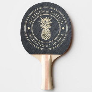 Raquette De Ping Pong Granit Foncé Lisse Mariage Noms Ananas