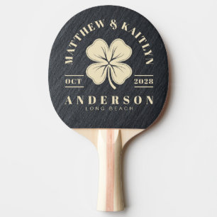 Raquette De Ping Pong Granit Noir Lisse Cimeterre Irlandais de Mariage