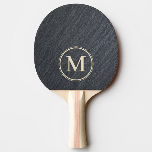 Raquette De Ping Pong Granit Noir Lisse Monogramme (Dos)