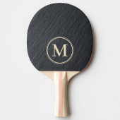 Raquette De Ping Pong Granit Noir Lisse Monogramme (Devant)