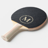 Raquette De Ping Pong Granit Noir Lisse Monogramme (Devant Angle)