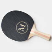 Raquette De Ping Pong Granit Noir Lisse Monogramme (Côté)