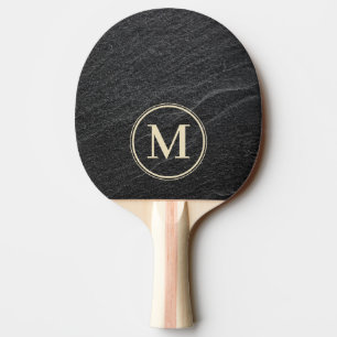Raquette De Ping Pong Granit Noir Pierre Monogramme