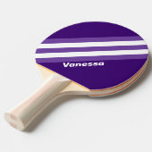 Raquette De Ping Pong Grapevine rétro Grove Stripes avec nom (Devant Angle)