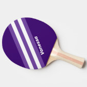 Raquette De Ping Pong Grapevine rétro Grove Stripes avec nom (Côté)