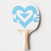 Raquette De Ping Pong Graphique d'amour cool, Bleu (Devant)