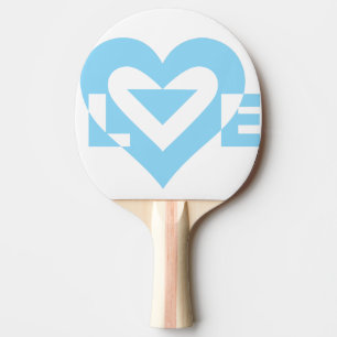Raquette De Ping Pong Graphique d'amour cool, Bleu