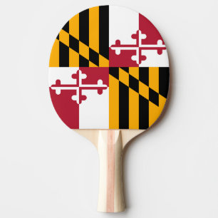 Raquette De Ping Pong Graphique des couleurs du drapeau de l'État du Ma