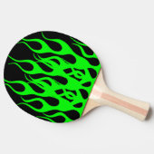 Raquette De Ping Pong Graphiques de Flamme Verte (Côté)