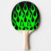 Raquette De Ping Pong Graphiques de Flamme Verte (Devant)