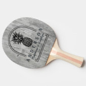 Raquette De Ping Pong Gray Timber Pineapple Wedding Arch & Name (Côté)