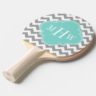 Raquette De Ping Pong Gray Wht Chevron