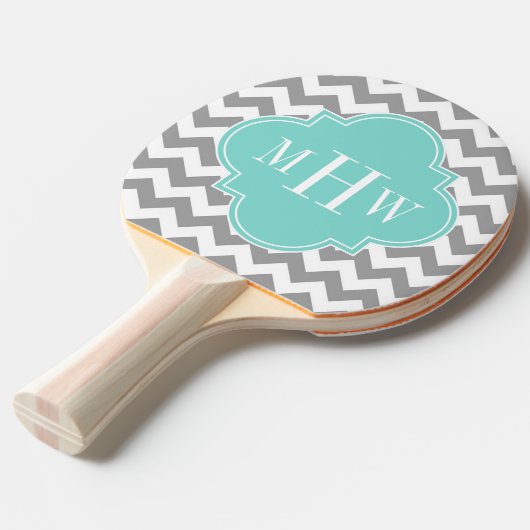 Raquette De Ping Pong Gray Wht Chevron (Devant Angle)
