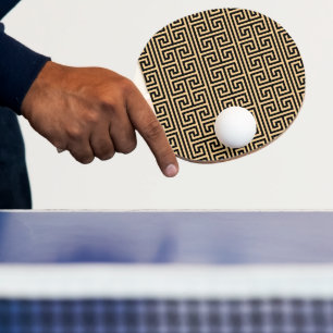 Raquette De Ping Pong Grec Meander Carré clé H Motif Brown