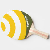 Raquette De Ping Pong Green Honey Nostalgic Circle Stripe with Name (Côté)