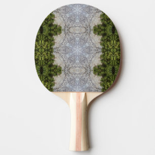 Raquette De Ping Pong Green Moss & Earth Nature Art