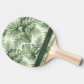 Raquette De Ping Pong Green Tropical Palm Feuille Motif (Côté)