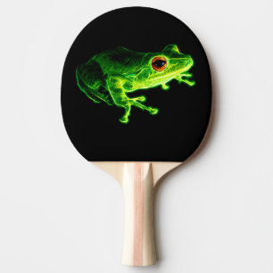 Raquette De Ping Pong Grenouille arboricole électrique vert néon - Descr