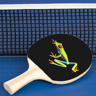 Raquette De Ping Pong Grenouille peinte aux yeux rouges