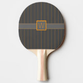 Raquette De Ping Pong Grey avec Pinstripes Orange Ping Paddle (Dos)