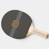 Raquette De Ping Pong Grey avec Pinstripes Orange Ping Paddle (Côté)
