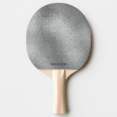 Raquette De Ping Pong Gris argenté brillant brillant texture en verre (Devant)