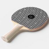 Raquette De Ping Pong Gris avec pochette de ping-pong en soie (Devant Angle)