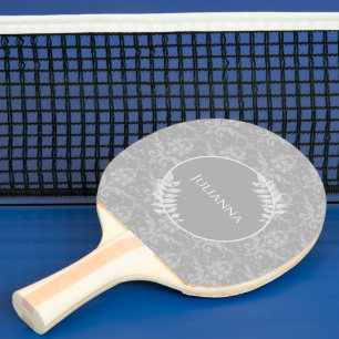 Raquette De Ping Pong Gris Elegant Damask Ping Paddle